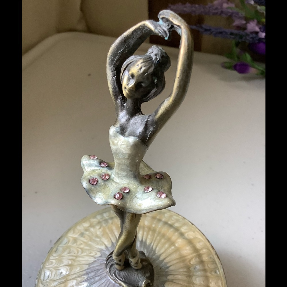Vintage Bronze Gilded Ormolu Ballerina Music Box - Picture 7 of 14
